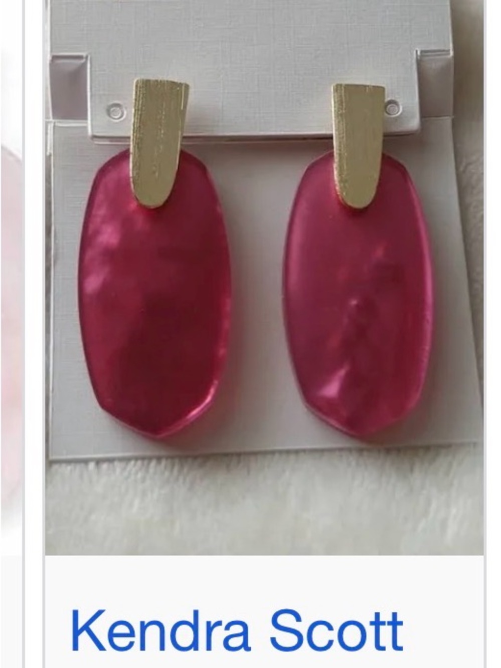 Kendra Scott Hot Pink Gold-Tone Drop Earrings